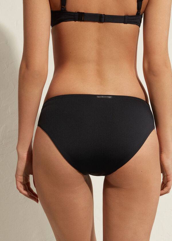 Abajo De Bikini Calzedonia High-Rise Indonesia Mujer Negras | CL1451BC