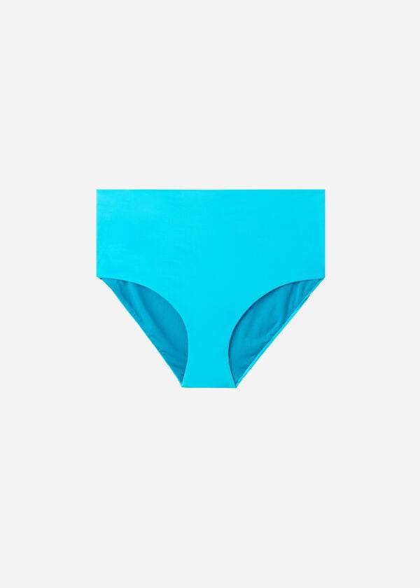 Abajo De Bikini Calzedonia High-Rise Shaping Indonesia Mujer Turquesa Verde | CL1452NB