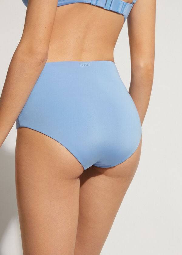 Abajo De Bikini Calzedonia High Shaper Cintura Indonesia Eco Mujer Azules | CL1403WY