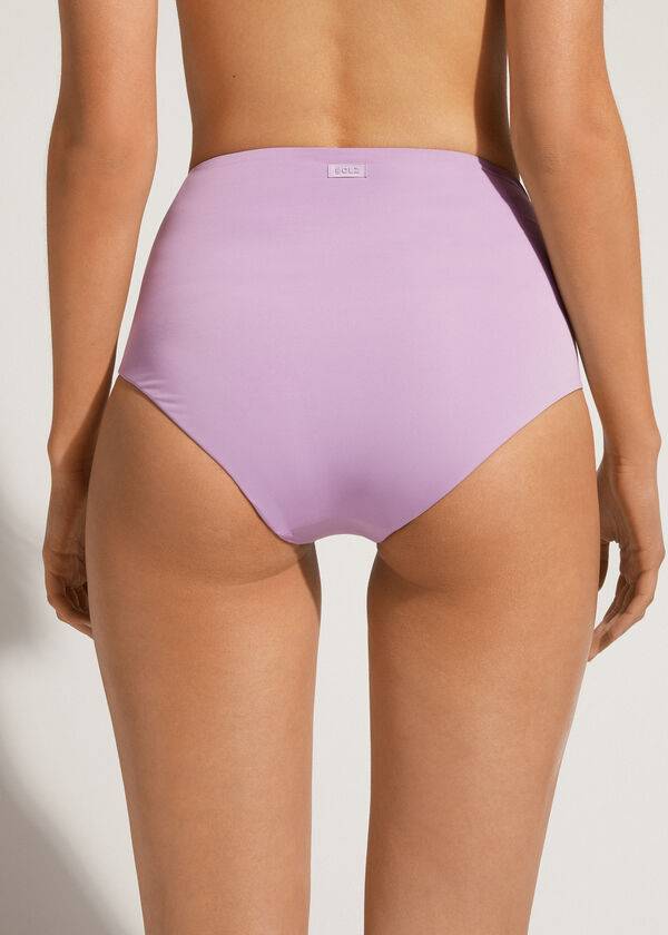 Abajo De Bikini Calzedonia High Shaper Cintura Indonesia Eco Mujer Moradas | CL1404EX
