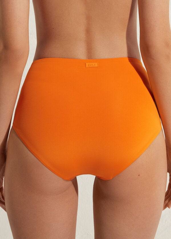 Abajo De Bikini Calzedonia High Shaper Cintura Indonesia Eco Mujer Naranjas | CL1406TV
