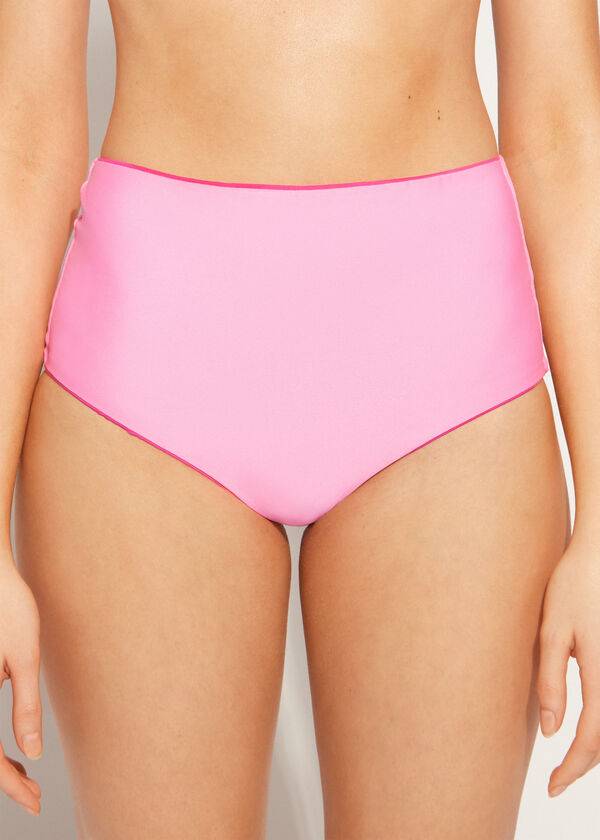 Abajo De Bikini Calzedonia High Shaper Cintura Indonesia Eco Mujer Rosas | CL1409IS