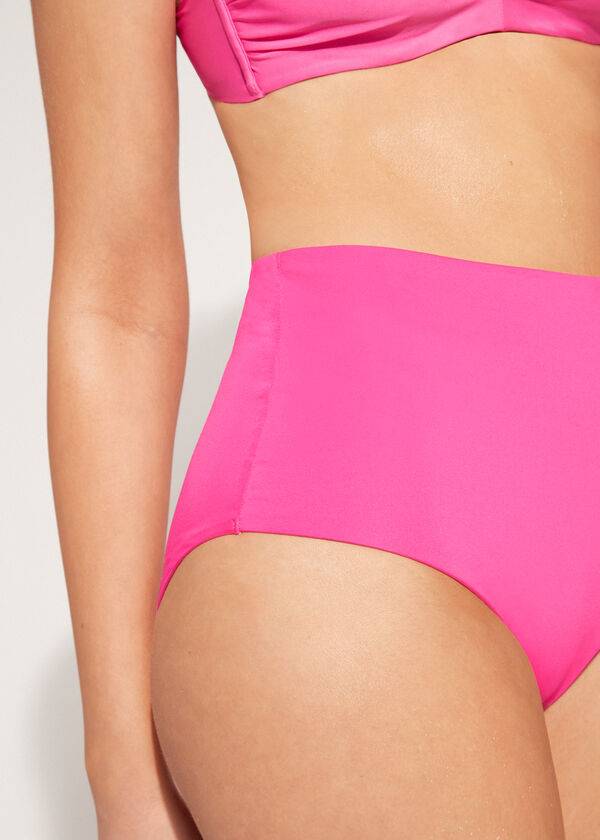 Abajo De Bikini Calzedonia High Shaper Cintura Indonesia Eco Mujer Rosas | CL1409IS