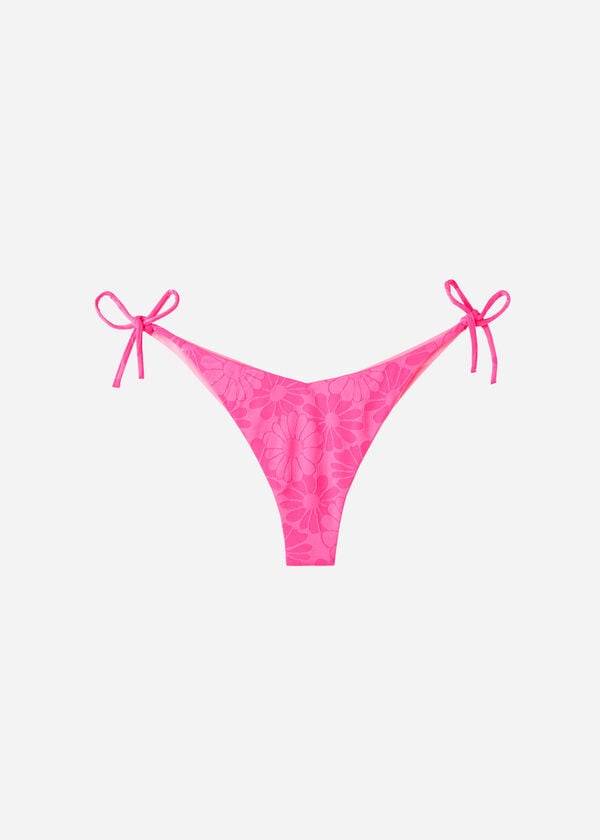 Abajo De Bikini Calzedonia High V-Cut Brazilian Antibes Mujer Rosas | CL1410OR