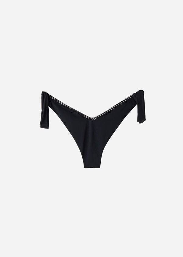 Abajo De Bikini Calzedonia High V-Cut Brazilian Mumbai Mujer Negras | CL1412AP