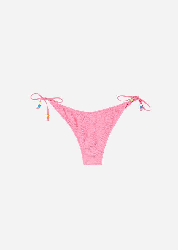 Abajo De Bikini Calzedonia High V-Cut Brazilian San Diego Mujer Rosas | CL1414DN