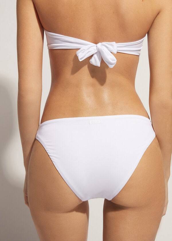 Abajo De Bikini Calzedonia Indonesia Eco Low rise Mujer Blancas | CL1472LH