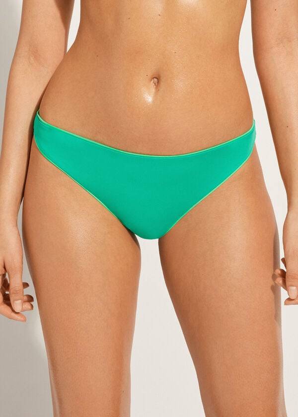 Abajo De Bikini Calzedonia Indonesia Eco Low rise Mujer Verde | CL1474XF