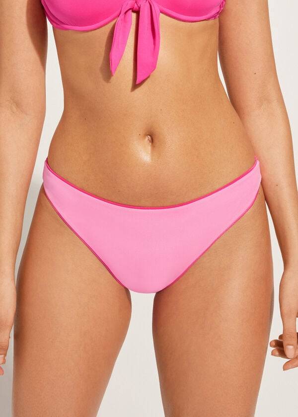 Abajo De Bikini Calzedonia Indonesia Eco Low rise Mujer Rosas | CL1475CE