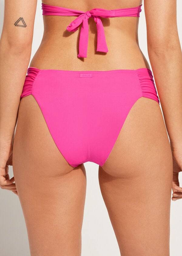 Abajo De Bikini Calzedonia Indonesia Eco rosa Mujer Rosas | CL1482EX