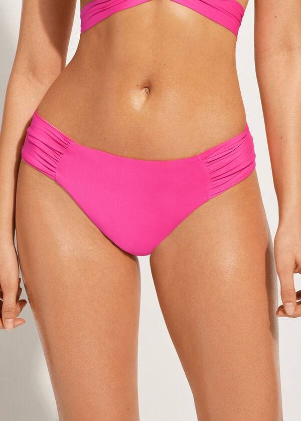 Abajo De Bikini Calzedonia Indonesia Eco rosa Mujer Rosas | CL1482EX