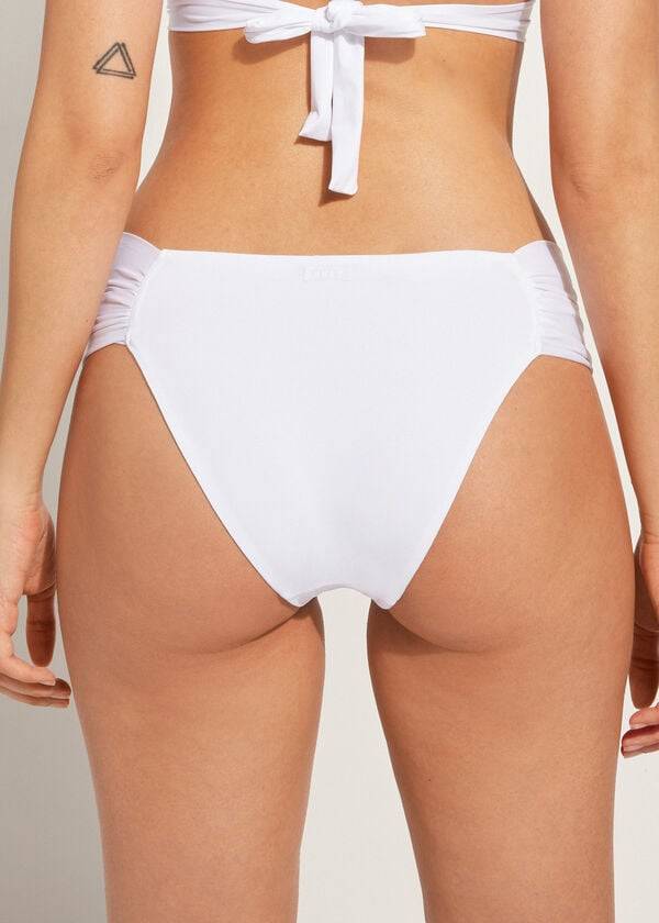 Abajo De Bikini Calzedonia Indonesia Eco rosa Mujer Blancas | CL1483RW
