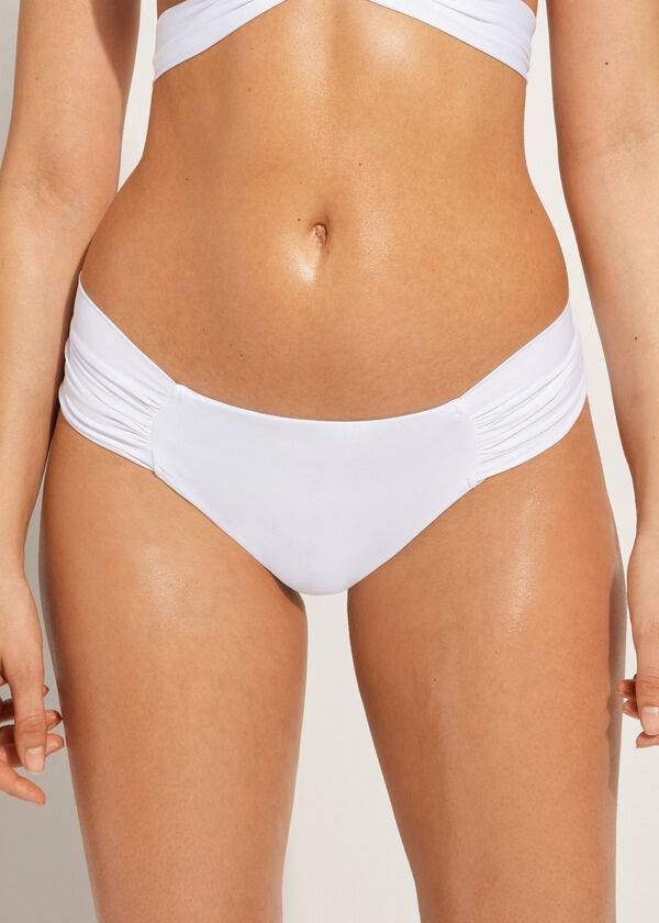 Abajo De Bikini Calzedonia Indonesia Eco rosa Mujer Blancas | CL1483RW