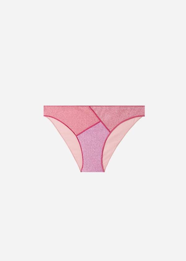Abajo De Bikini Calzedonia Lamé Lisbona Mujer Rosas | CL1489PQ