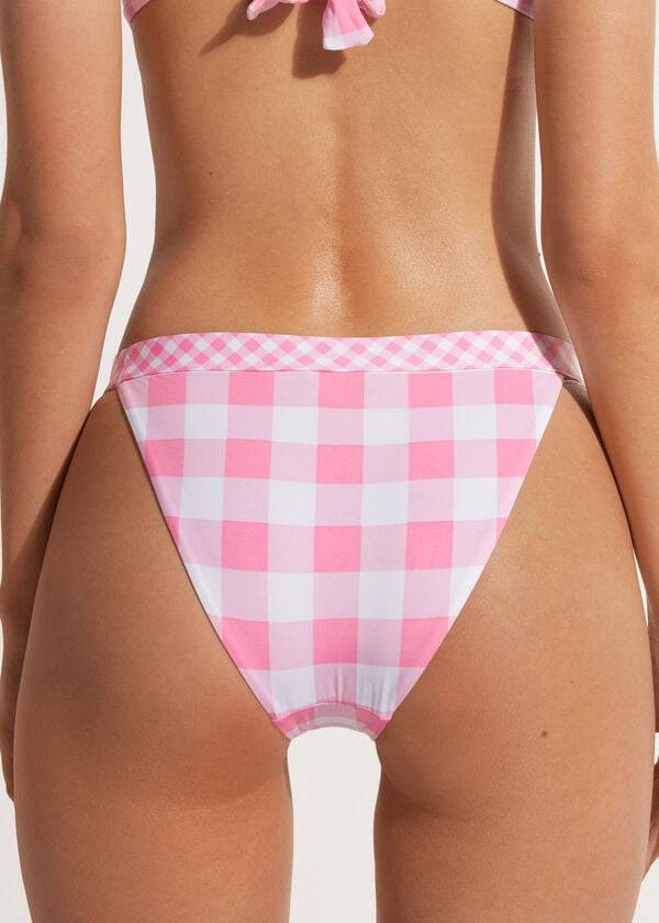 Abajo De Bikini Calzedonia Lione Mujer Rosas | CL1496JJ