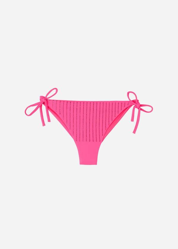 Abajo De Bikini Calzedonia Rhinestone Brazilian String Shanghai Mujer Rosas | CL1517SO