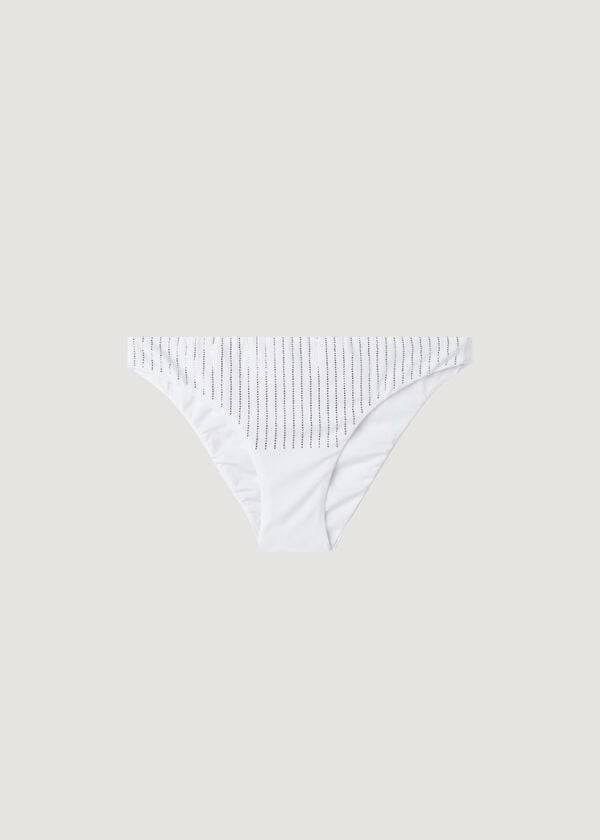 Abajo De Bikini Calzedonia Rhinestone Shanghai Mujer Blancas | CL1523KI