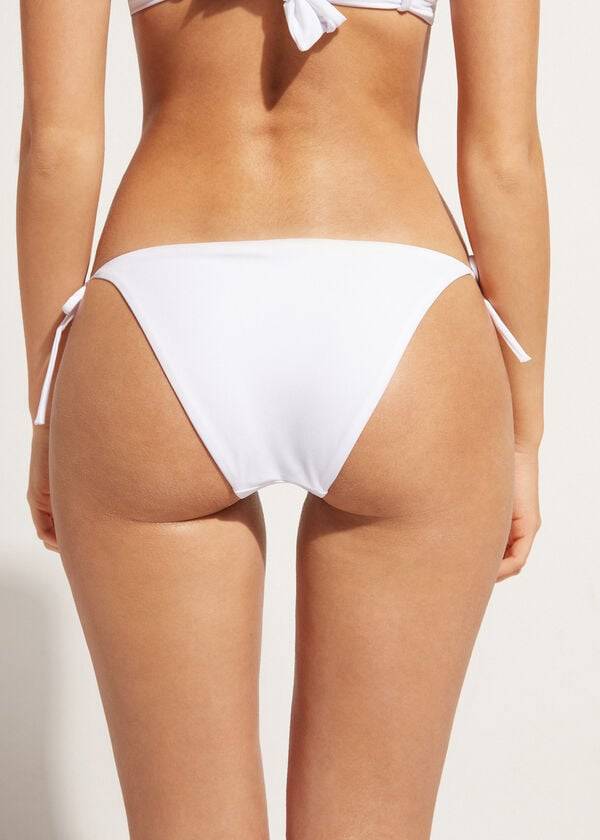 Abajo De Bikini Calzedonia Rhinestone String Shanghai Mujer Blancas | CL1527CE