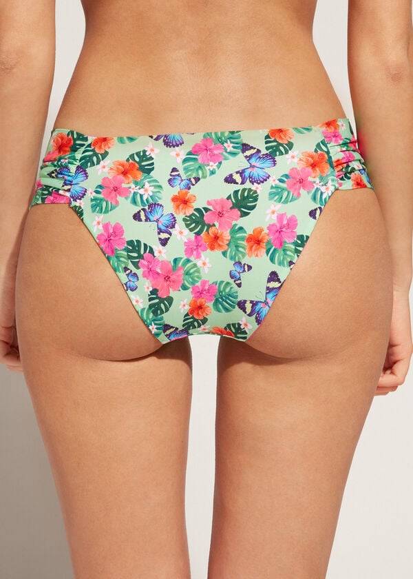 Abajo De Bikini Calzedonia Ruffled Malibu Mujer Multicolor | CL1531MA