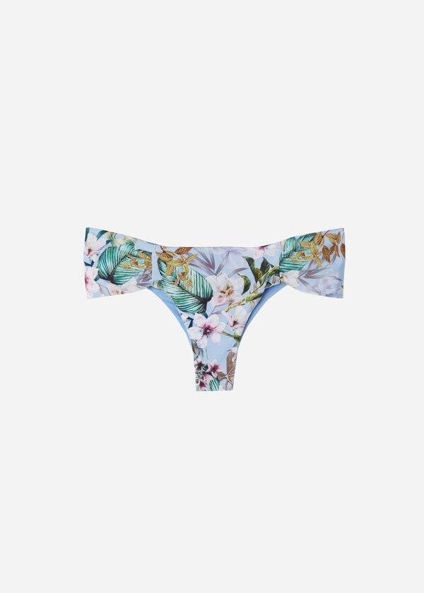Abajo De Bikini Calzedonia Ruffly Brazilian Atene Mujer Azules | CL1533WY
