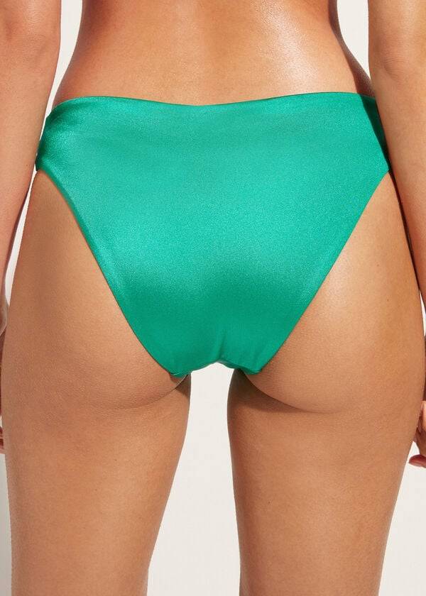 Abajo De Bikini Calzedonia Sequined Cannes Mujer Verde | CL1536TV