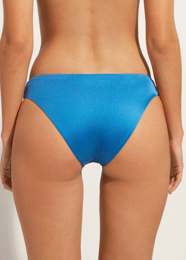 Abajo De Bikini Calzedonia Sequined Cannes rosa Mujer Azules | CL1541PQ