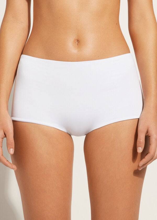 Abajo De Bikini Calzedonia Shorts Indonesia Eco Mujer Blancas | CL1555BC