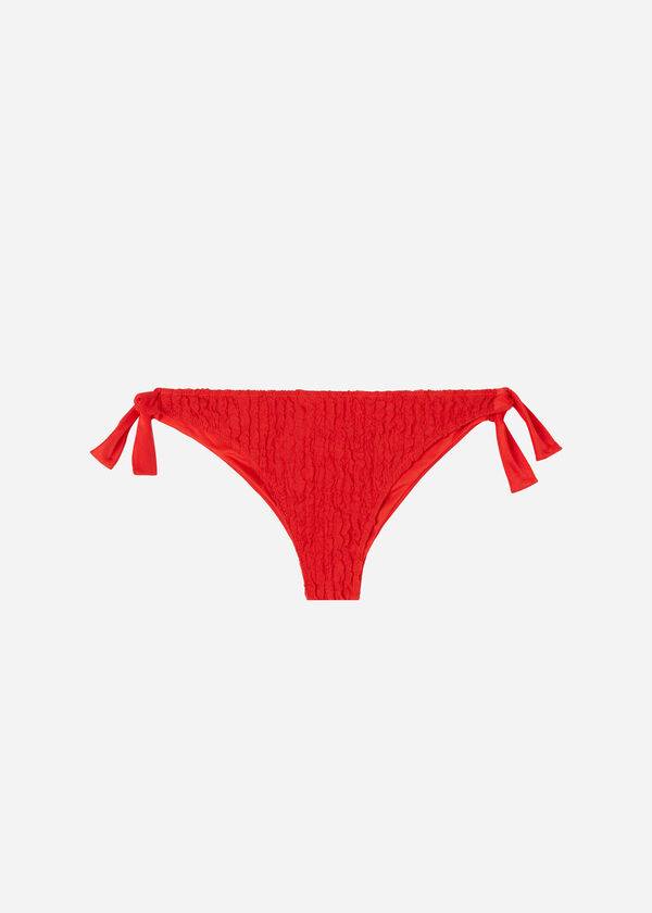 Abajo De Bikini Calzedonia Side Tie Brazilian Marrakech Mujer Rojas | CL1560EX