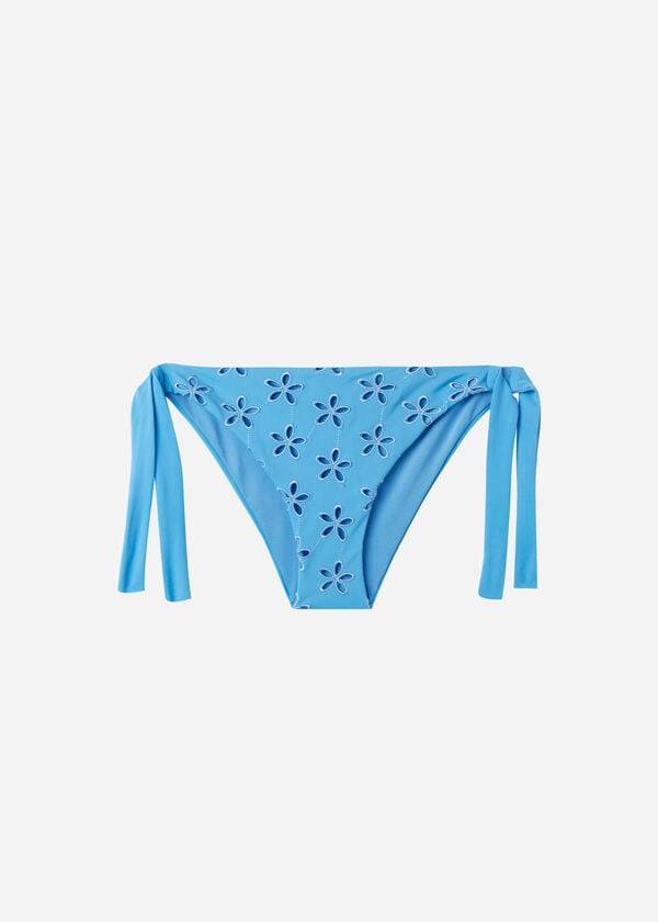 Abajo De Bikini Calzedonia Side Tie Corfù Mujer Azules | CL1562TV