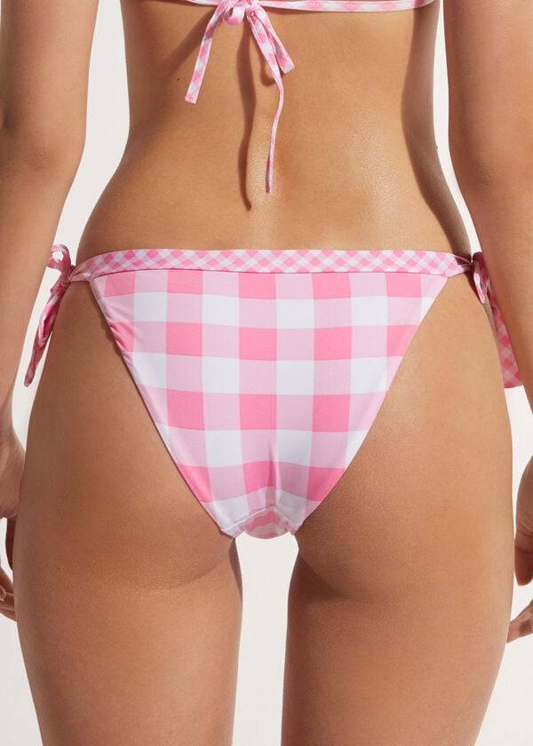 Abajo De Bikini Calzedonia Side Tie Lione Mujer Rosas | CL1563YU