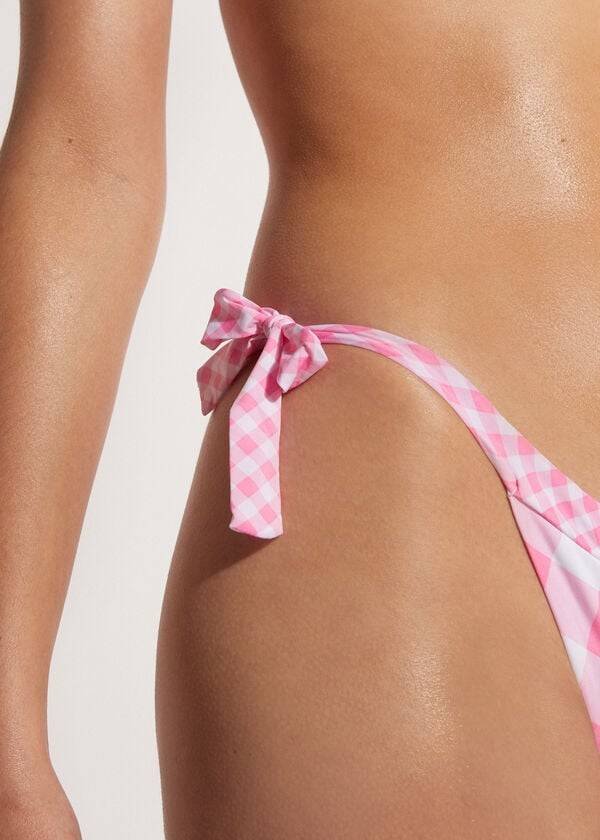 Abajo De Bikini Calzedonia Side Tie Lione Mujer Rosas | CL1563YU