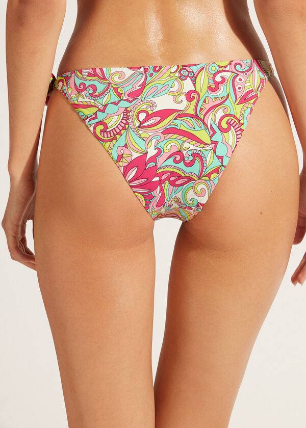 Abajo De Bikini Calzedonia Side Tie Londra Mujer Multicolor | CL1564UT