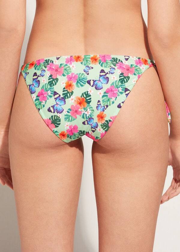 Abajo De Bikini Calzedonia Side-Tie Malibu Mujer Multicolor | CL1570DN