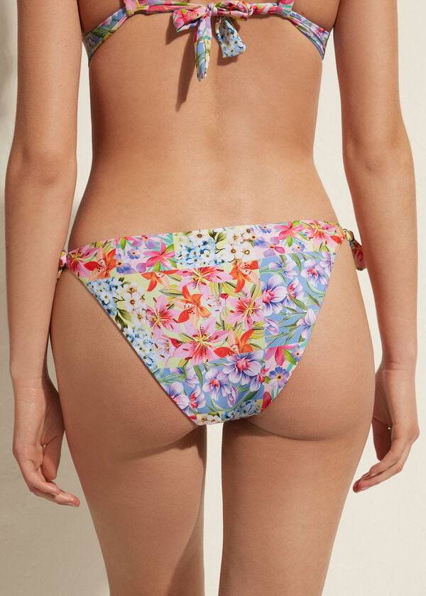 Abajo De Bikini Calzedonia Side Tie Minorca Eco Mujer Multicolor | CL1565IS