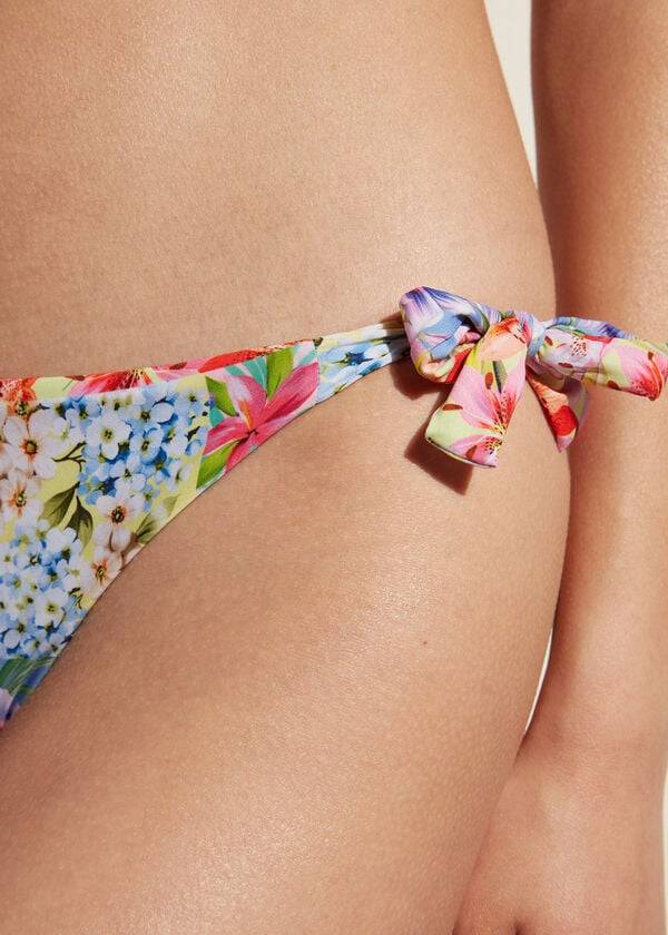 Abajo De Bikini Calzedonia Side Tie Minorca Eco Mujer Multicolor | CL1565IS