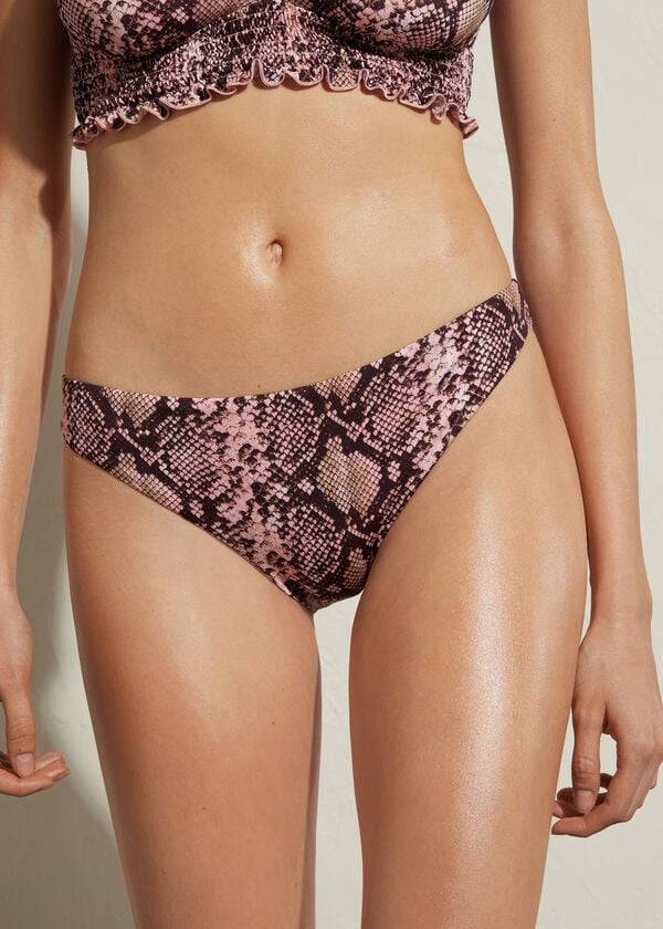 Abajo De Bikini Calzedonia Sidney Mujer Rosas | CL1571FM