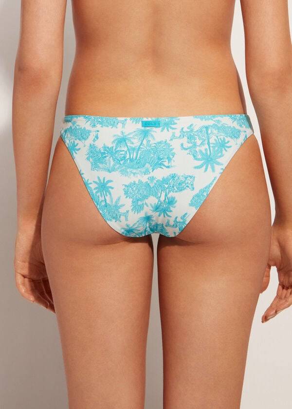 Abajo De Bikini Calzedonia Sorrento Mujer Azules | CL1575KI