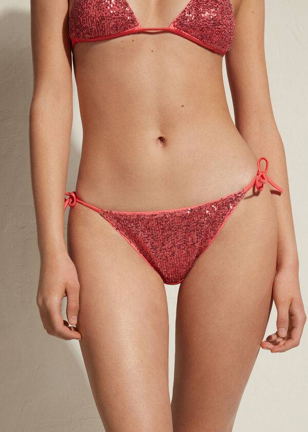 Abajo De Bikini Calzedonia String Cannes Mujer Rosas | CL1587RW