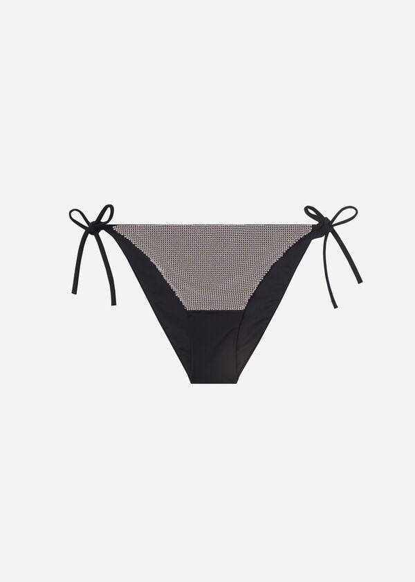 Abajo De Bikini Calzedonia String Dubai Mujer Negras | CL1590UT