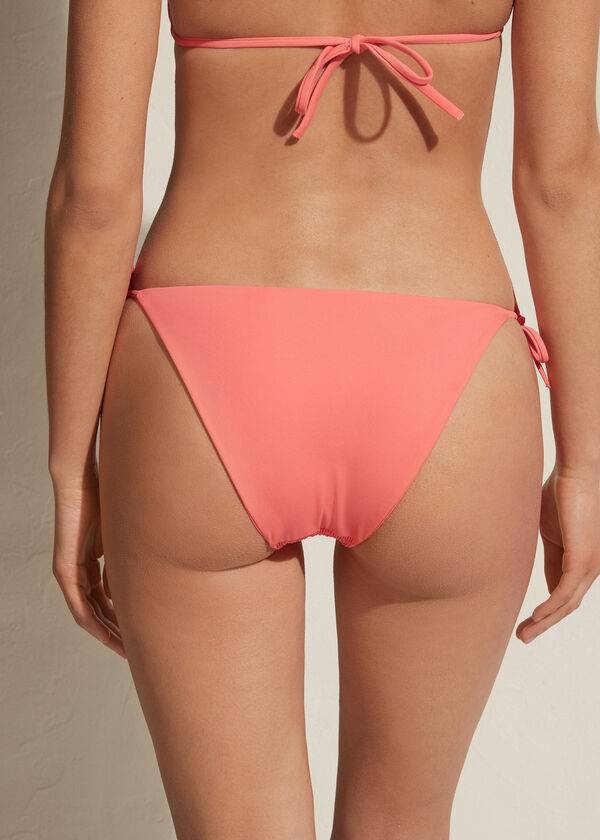 Abajo De Bikini Calzedonia String Lanzarote Mujer Rosas | CL1599HK