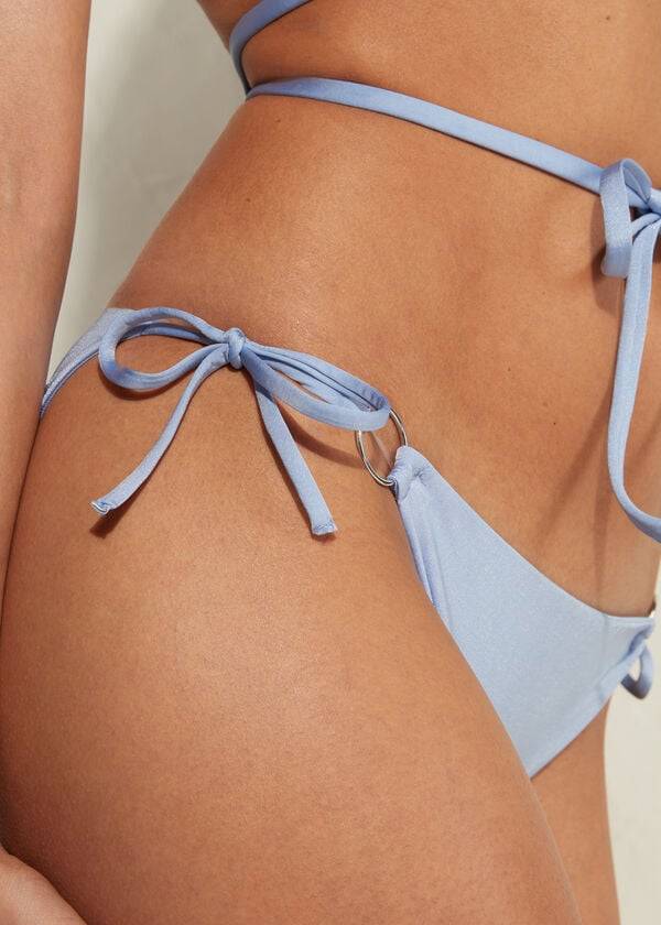 Abajo De Bikini Calzedonia String Tie Abu Dhabi Mujer Azules | CL1619PQ