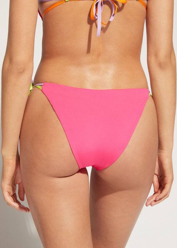 Abajo De Bikini Calzedonia String Tokyo Mujer Rosas | CL1622DN
