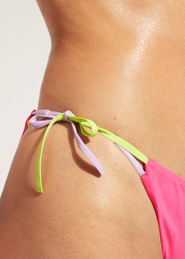 Abajo De Bikini Calzedonia String Tokyo Mujer Rosas | CL1622DN