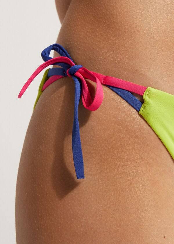 Abajo De Bikini Calzedonia String Tokyo Mujer Verde | CL1623FM