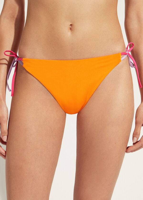 Abajo De Bikini Calzedonia String Tokyo Mujer Naranjas | CL1624GL