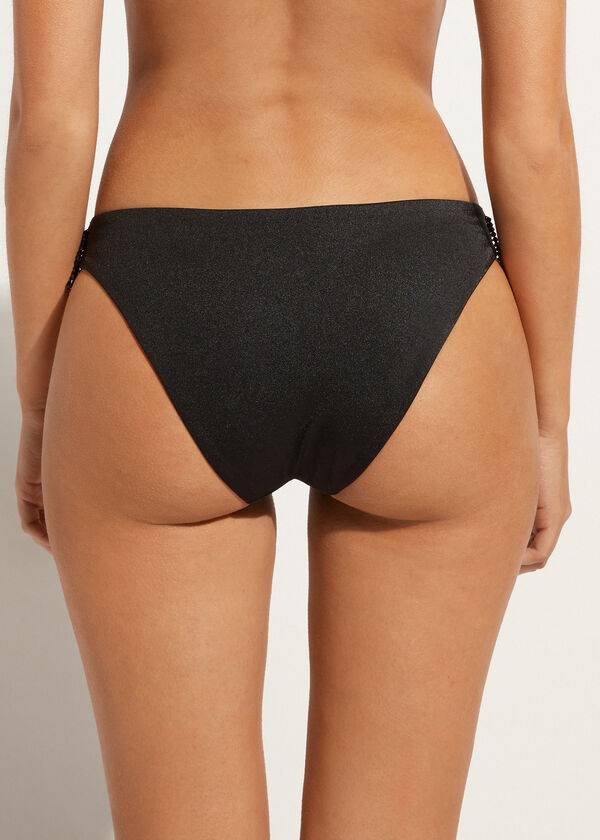 Abajo De Bikini Calzedonia Taipei Mujer Negras | CL1627KI