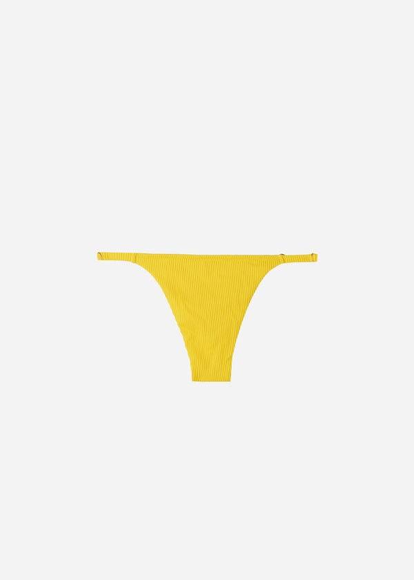 Abajo De Bikini Calzedonia Tanga New York Mujer Amarillo | CL1639RW