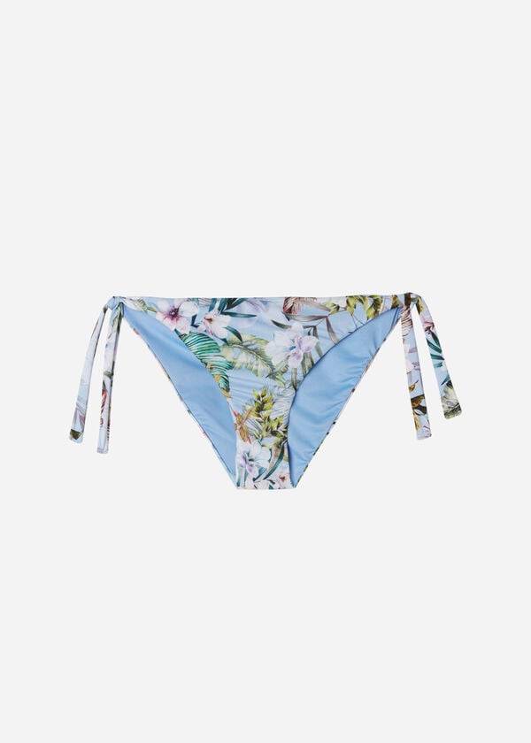 Abajo De Bikini Calzedonia Tied Atene Mujer Azules | CL1642UT