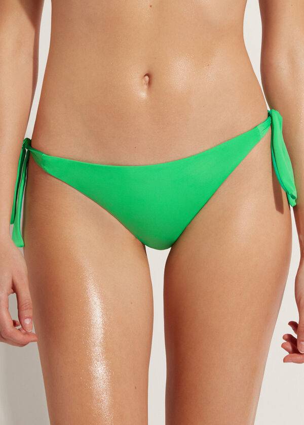 Abajo De Bikini Calzedonia Tied Indonesia Eco Mujer Verde | CL1649FM