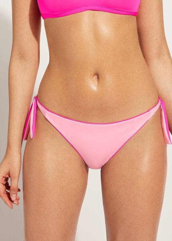 Abajo De Bikini Calzedonia Tied Indonesia Eco Mujer Rosas | CL1650GL
